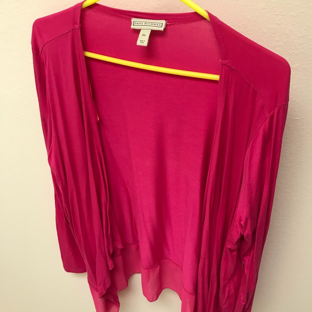 Hot pink cardigan